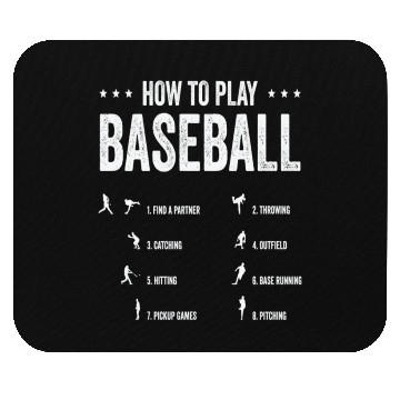 Discover How To Play Baseball Step by Step Player Mouse Pads