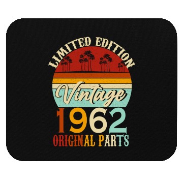 Discover 1962 Born Vintage Birthday Retro Mouse Pads