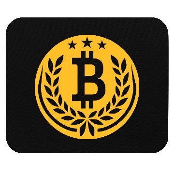 Discover emblem bitcoin laurel wreath Mouse Pads