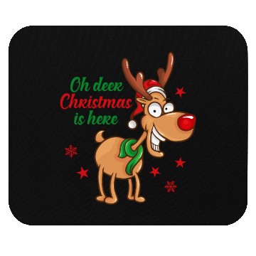 Discover Reindeer Rudolph deer Christmas Is Here Mouse Pads