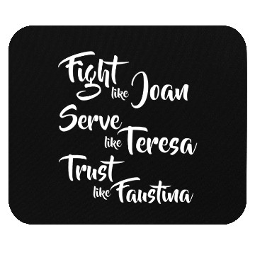 Discover Catholic Saints Joan Teresa Faustina Mouse Pads