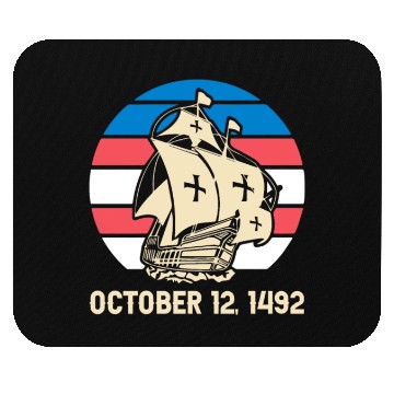 Discover Columbus Day 1492 Mouse Pads