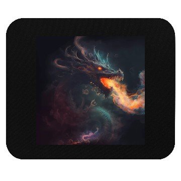 Discover Dark fantasy fire breathing dragon Mouse Pads