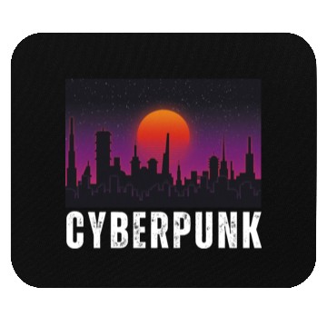 Discover Cyberpunk City Skyline, Science Fiction / Sci-Fi. Mouse Pads