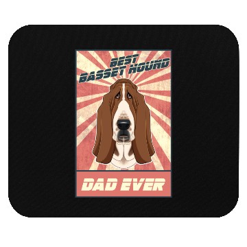 Discover Best Basset Hound Dad Ever I Basset Lover Mouse Pads