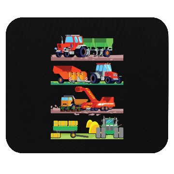 Discover Farm Vehicles Tractor Lover Mouse Pads