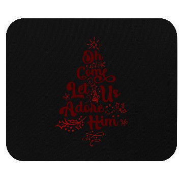 Discover Oh Come Let Us Adore Him Religious Jesus Mouse Pads
