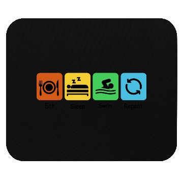 Discover Eat, Sleep, Swim, Repeat | Swimming Lover Mouse Pads