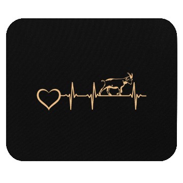 Discover Goat Heartbeat Heart Goat Farm Goat Farmer Goat Lo Mouse Pads