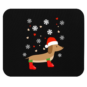 Discover dachshund winter Mouse Pads