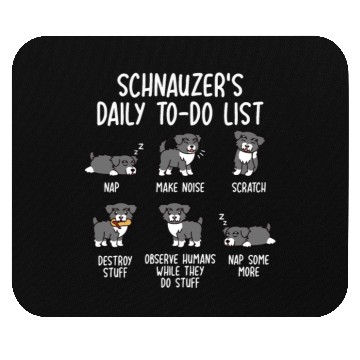 Discover Schnauzer Daily To Do List Mouse Pads