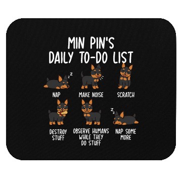 Discover Miniature Pinscher Daily To Do List Mouse Pads