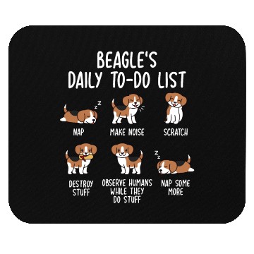 Discover Beagle Daily To Do List Mouse Pads