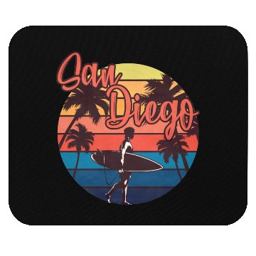 Discover San Diego Surf Mouse Pads