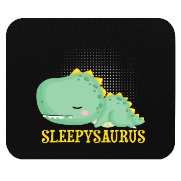 Discover Funny Sleppysaurus Dinosaurs Motif Mouse Pads