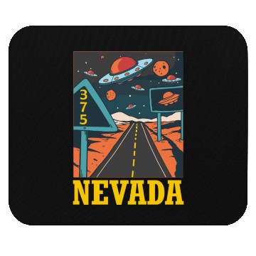 Discover Nevada Highway UFO Science Alien Abduction United Mouse Pads