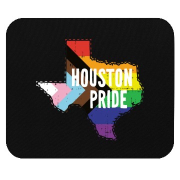 Discover Houston Pride Gay Lesbian Queer Texas Rainbow Flag Mouse Pads