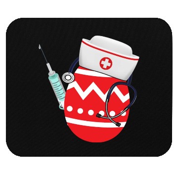 Discover Funny Easter Egg Nurse Stethoscope Syringe RN Mouse Pads
