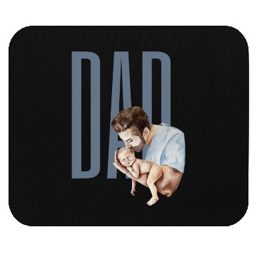 Discover Dad And Newborn Watercolor Design Mouse Pads