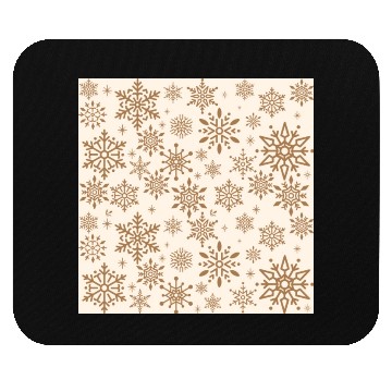 Discover Beige Snowflakes Christmas Pattern Mouse Pads