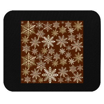 Discover Beige Snowflakes Christmas Pattern Mouse Pads