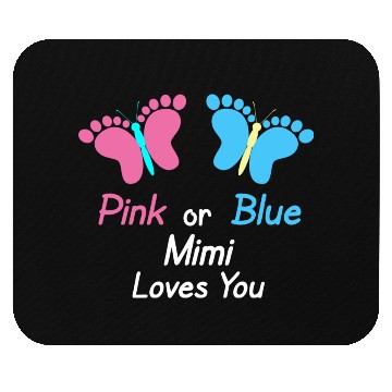 Discover Gender Reveal Mimi K Or Blue Butterflies Mouse Pads