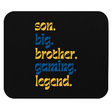Discover SON BROTHER GAMING LEGEND for gamer typography Mouse Pads