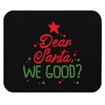 Discover Dear Santa Christmas Holiday Typography Mouse Pads