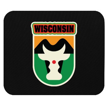 Discover US States WISCONSIN Mouse Pads