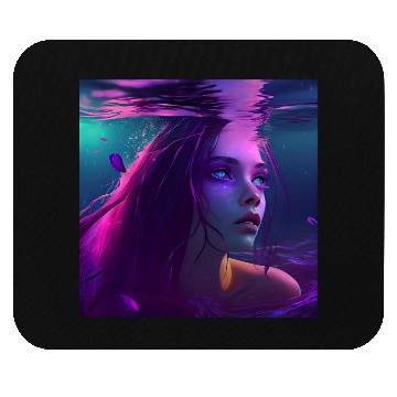 Discover purple mermaid underwater Mouse Pads