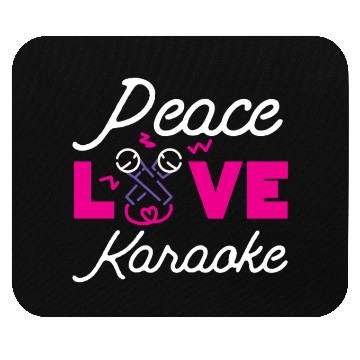 Discover Karaoke Singer 80s Retro Peace Mouse Pads