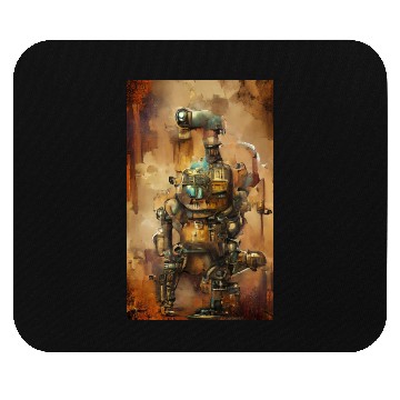 Discover Rusty robot Mouse Pads