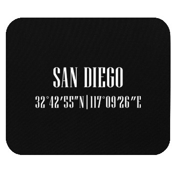 Discover City Coordinates San Diego Mouse Pads
