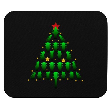 Discover Cool Guitar Christmas Tree Mouse Pads