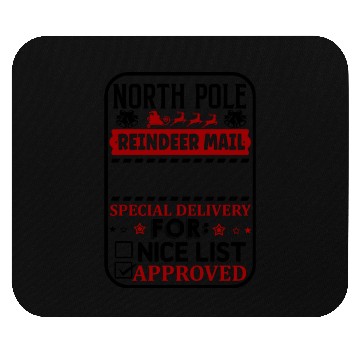 Discover North Pole Reindeer Mail Mouse Pads