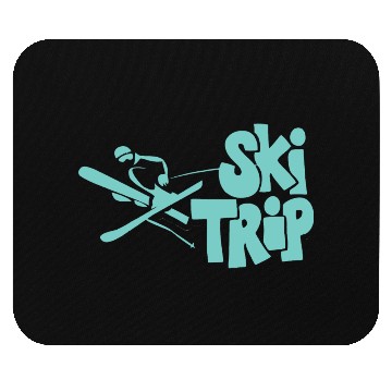 Discover Cool Skiing Ski Trip Mouse Pads