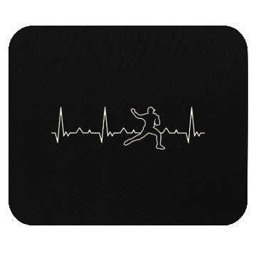 Discover Baseball Pitcher Player. Heart. Love. EKG. Pulse. Mouse Pads