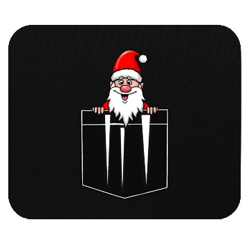 Discover Santa Claus in breast pocket Mouse Pads