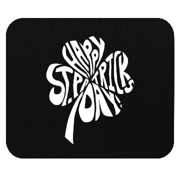 Discover Happy St Patrick's Day Four Leaf Clover Mouse Pads