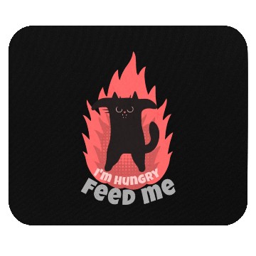 Discover Angry Hungry Cat Feed Me! Mouse Pads