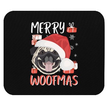 Discover Pug Merry Christmas Mouse Pads