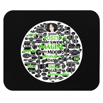 Discover Illustration with Watchwords – Positive Words Mouse Pads