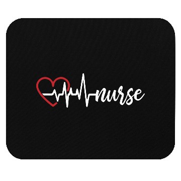 Discover Heart Beat Nurse Mouse Pads