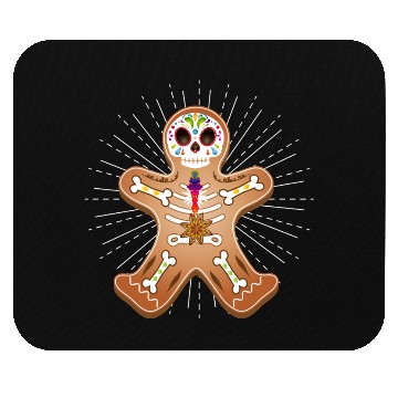 Discover Gingerbread man Sugar Skull decor for Christmas Mouse Pads