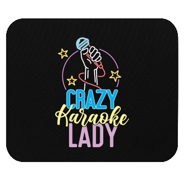 Discover Karaoke Singer 80s Retro Crazy Mouse Pads