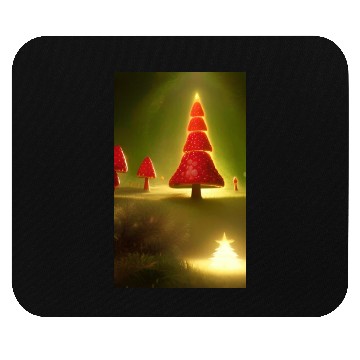 Discover Mushroom Shining Christmas tree Mouse Pads