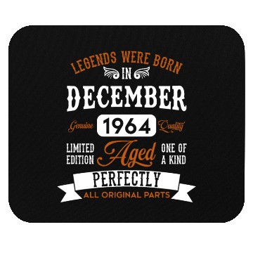 Discover December 1964 Legends Birthday Gift Mouse Pads