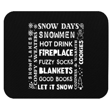 Discover Winter Holidays Favorite Things Snow Lover Reading Mouse Pads