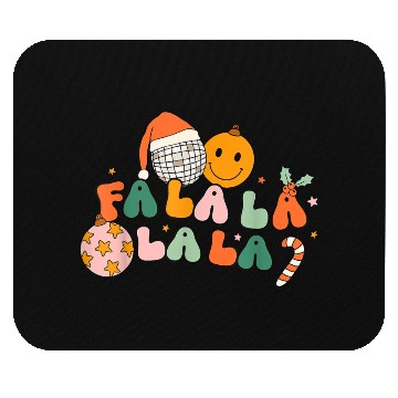 Discover Retro Groovy Fa La La Christmas Cute Santa Hat Mouse Pads