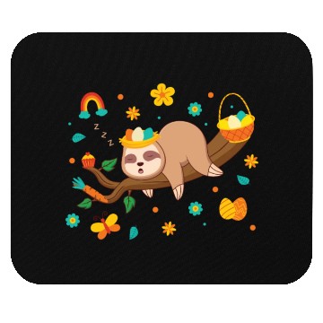Discover Sleepy Sloth Easter Decorations Holiday Season Mouse Pads